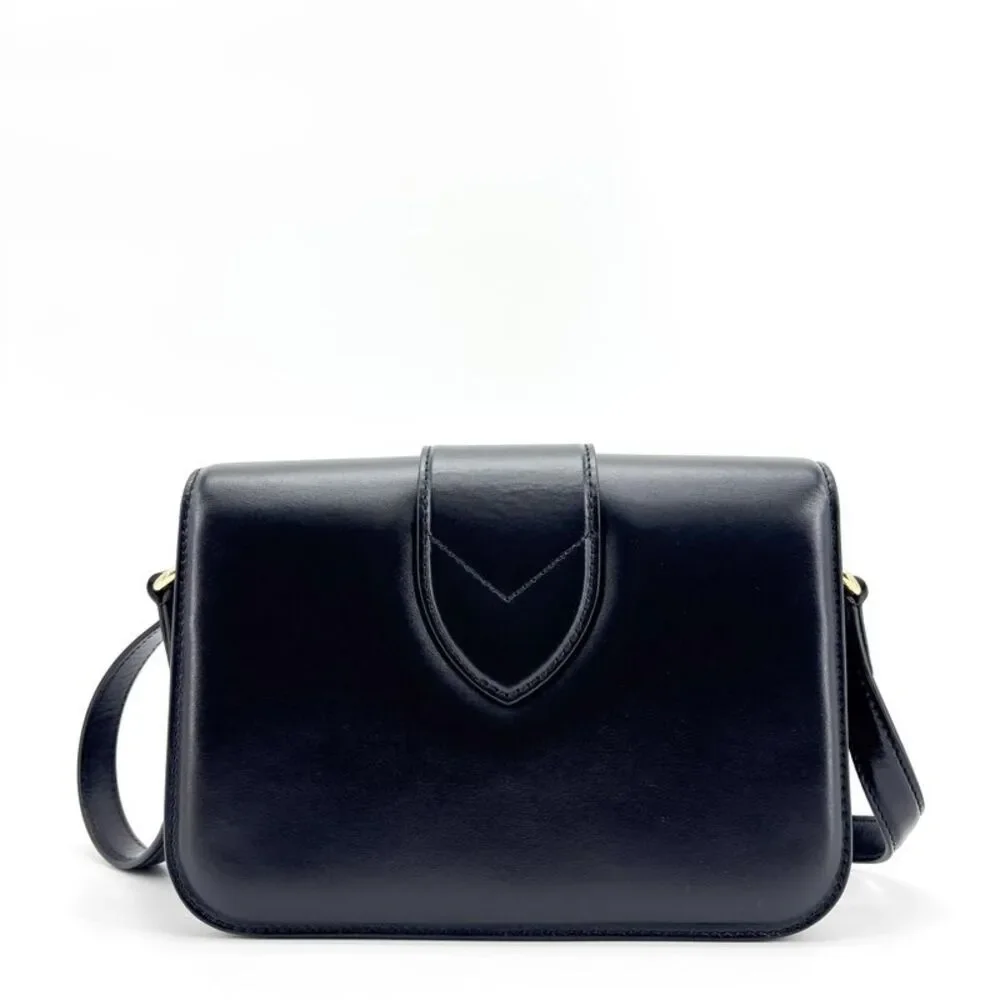 Louis Vuitton LV Pont Neuf Shoulder Bag Black Gold Hardware